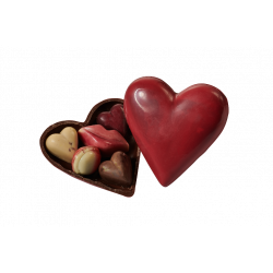 COEUR 125G CHOCOLAT NOIR 